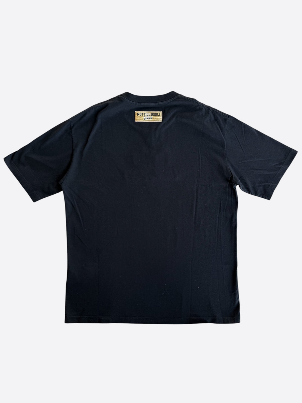 Louis Vuitton Black & Gradient Beaded Logo T-Shirt