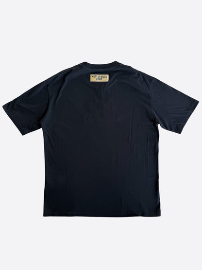 Louis Vuitton Black & Gradient Beaded Logo T-Shirt