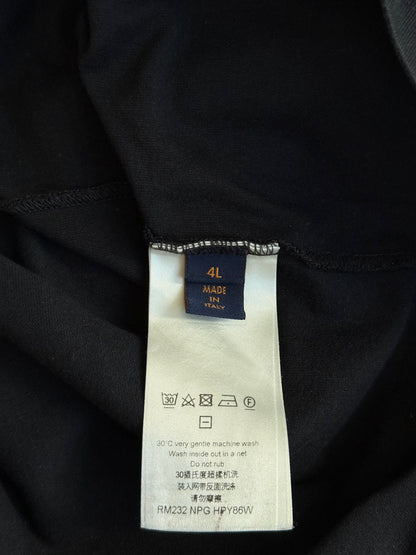 Louis Vuitton Black & Gradient Beaded Logo T-Shirt