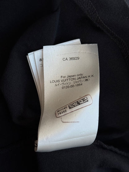 Louis Vuitton Black & Gradient Beaded Logo T-Shirt