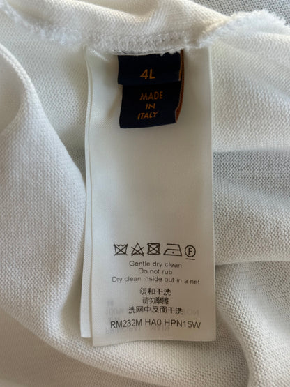 Louis Vuitton White LVM Graphic Intarsia T-Shirt