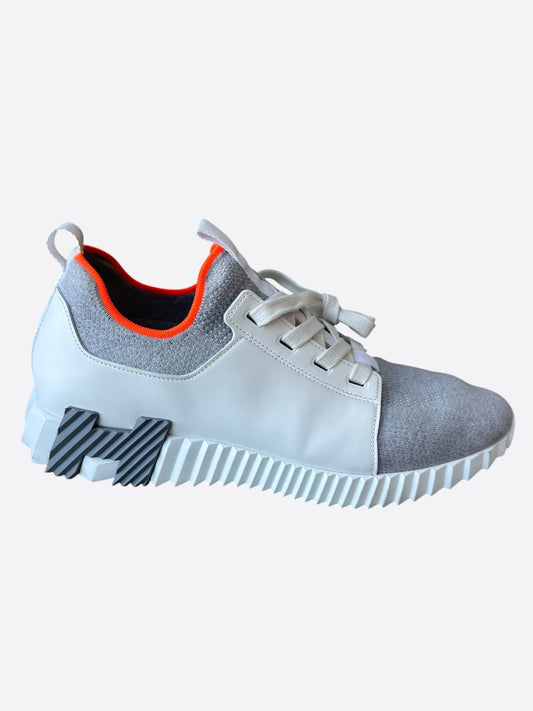 Hermes White & Grey Depart Sneakers