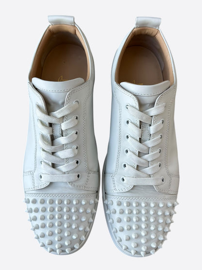 Christian Louboutin White Louis Junior Spikes Sneakers