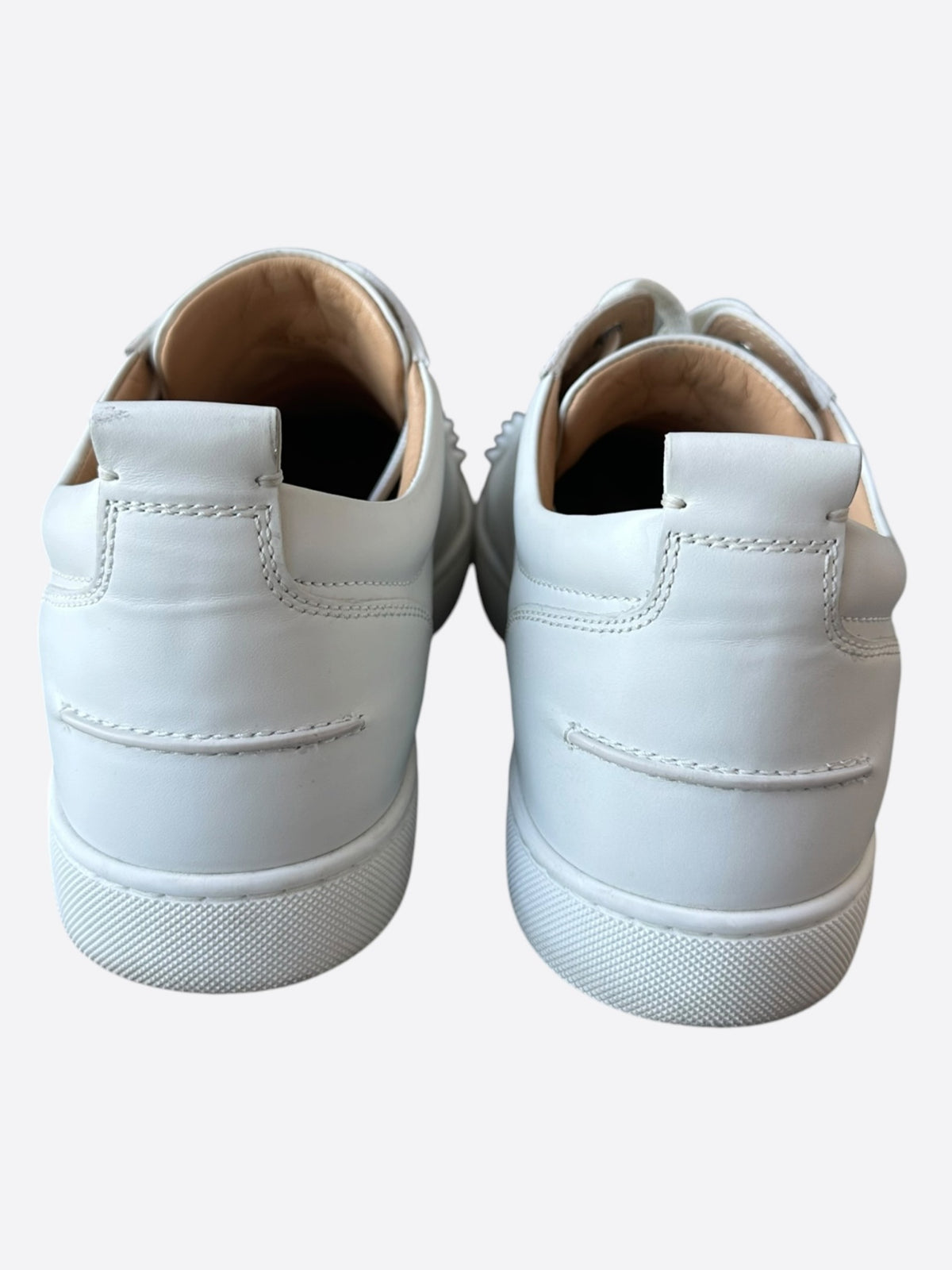 Christian Louboutin White Louis Junior Spikes Sneakers