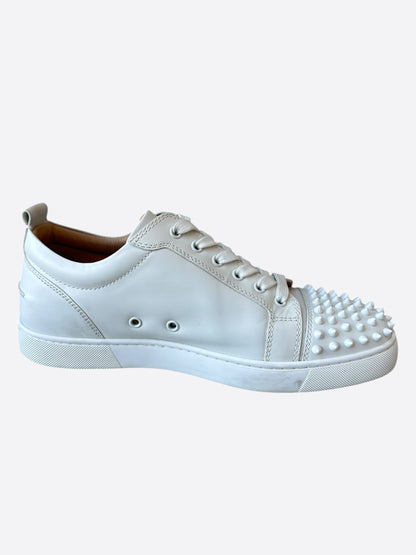 Christian Louboutin White Louis Junior Spikes Sneakers