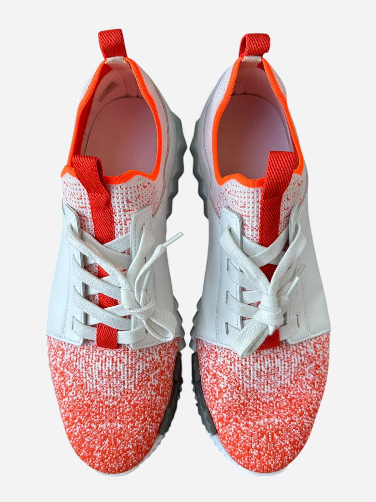 Hermes White & Orange Depart Sneakers