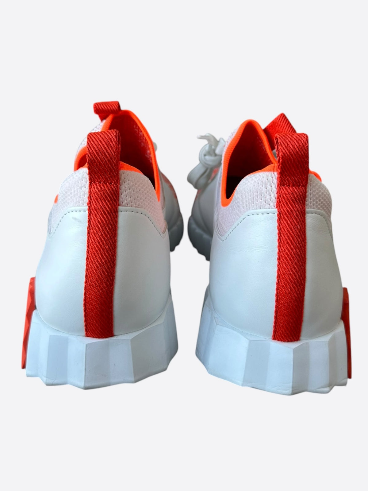 Hermes White & Orange Depart Sneakers