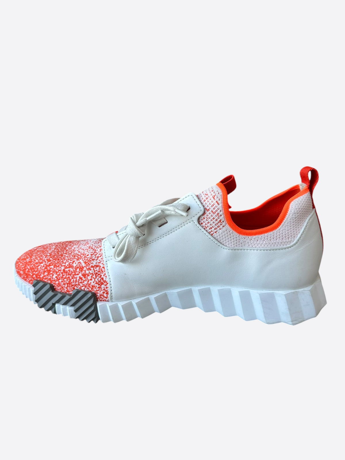 Hermes White & Orange Depart Sneakers