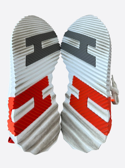 Hermes White & Orange Depart Sneakers