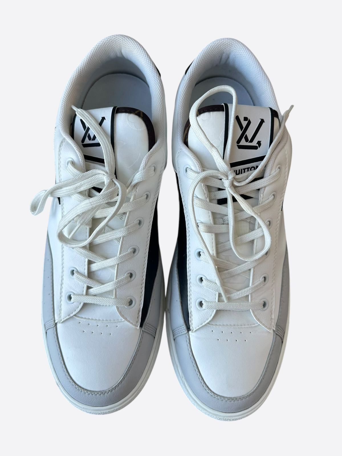 Louis Vuitton White & Grey Charlie Sneakers