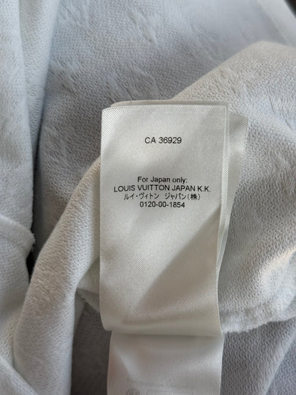 Louis Vuitton White & Blue Floral Monogram T-Shirt