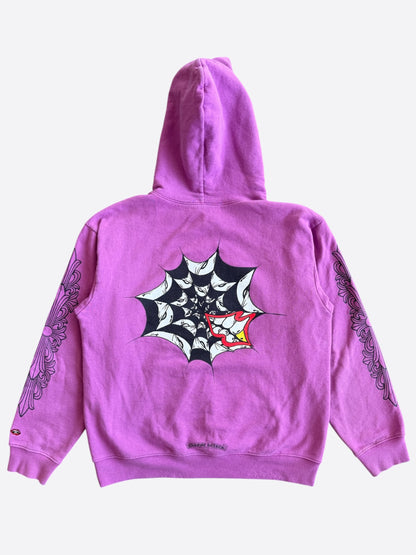 Chrome Hearts Matty Boy Purple Spider Web Hoodie