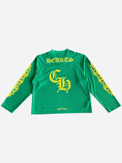 Chrome Hearts Green & Yellow Floral Nylon Mesh Longsleeve Jersey
