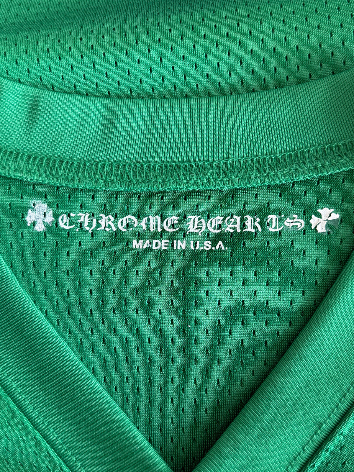 Chrome Hearts Green & Yellow Floral Nylon Mesh Longsleeve Jersey
