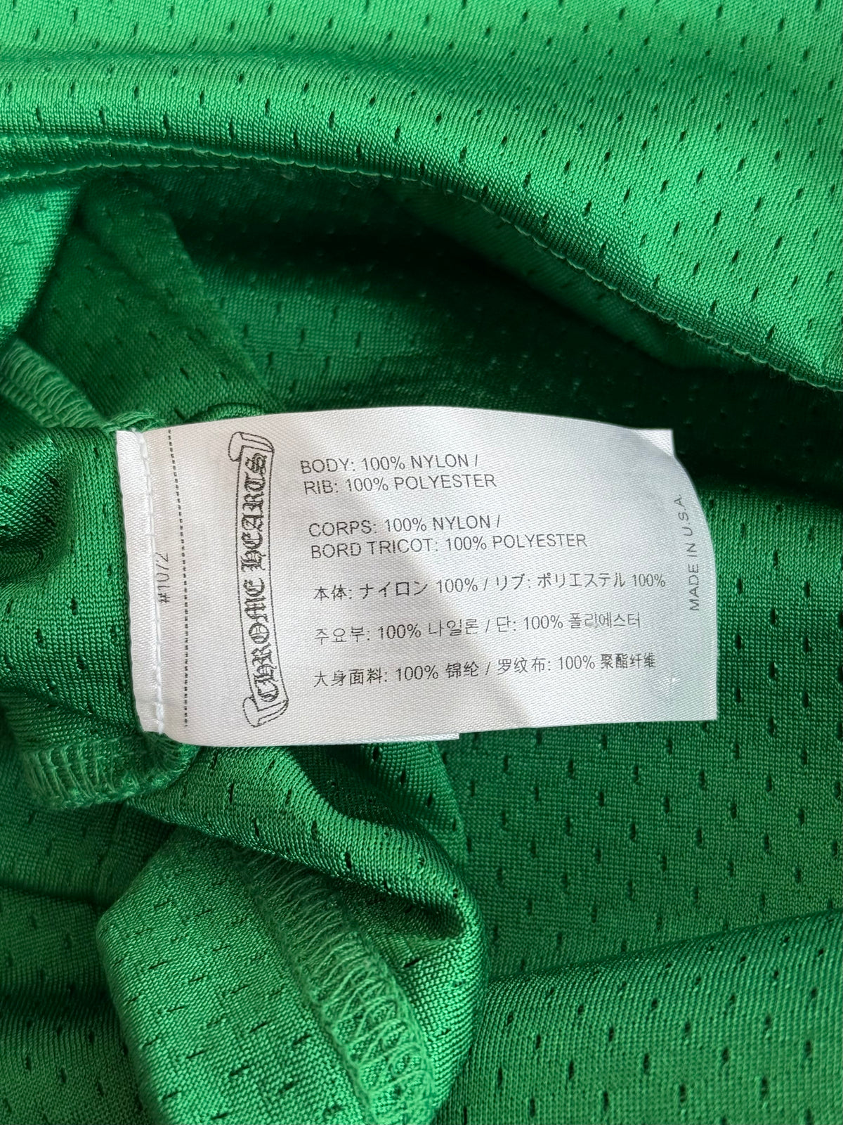 Chrome Hearts Green & Yellow Floral Nylon Mesh Longsleeve Jersey