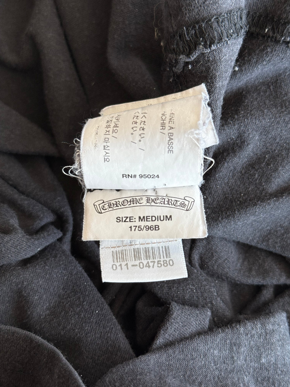 Chrome Hearts Black & White Fleur Scroll Logo T-Shirt
