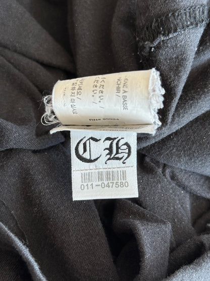 Chrome Hearts Black & White Fleur Scroll Logo T-Shirt