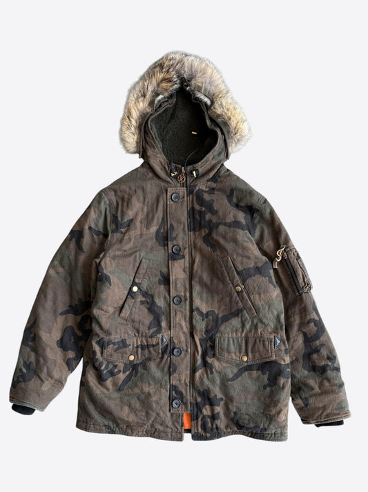 Louis Vuitton Supreme Camouflage Monogram Denim Parka