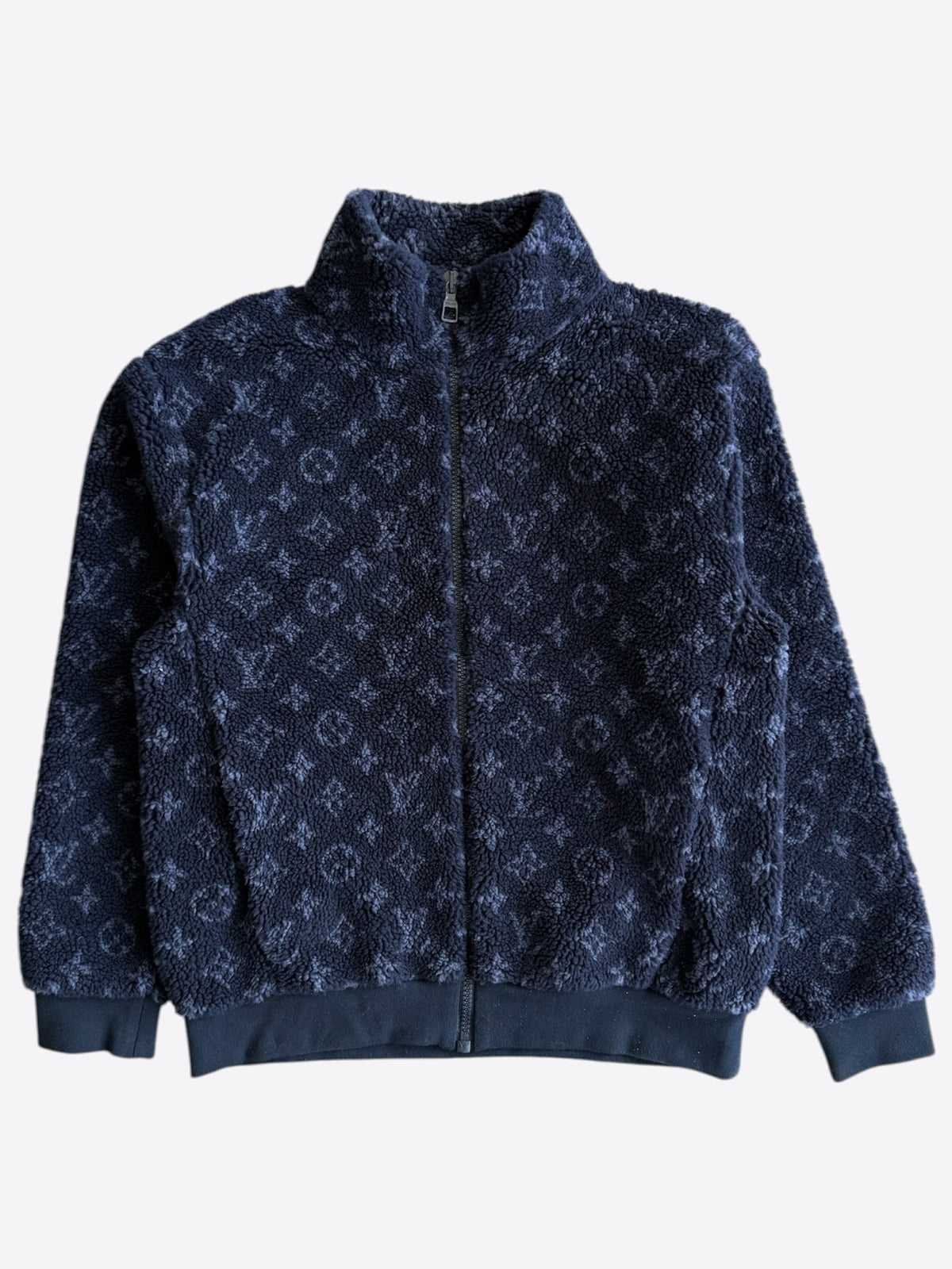Louis Vuitton Navy Monogram Fleece Jacket