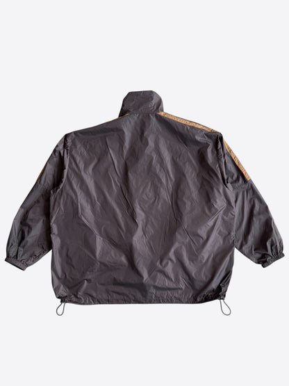 Balenciaga Brown & Tan Logo Windbreaker