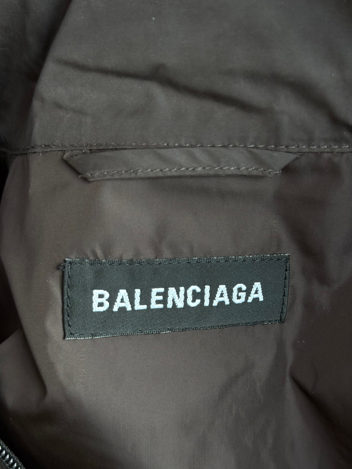 Balenciaga Brown & Tan Logo Windbreaker