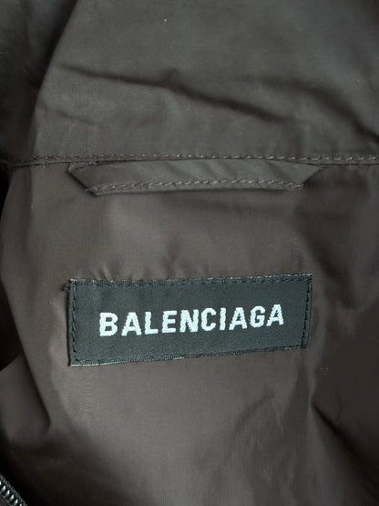 Balenciaga Brown & Tan Logo Windbreaker