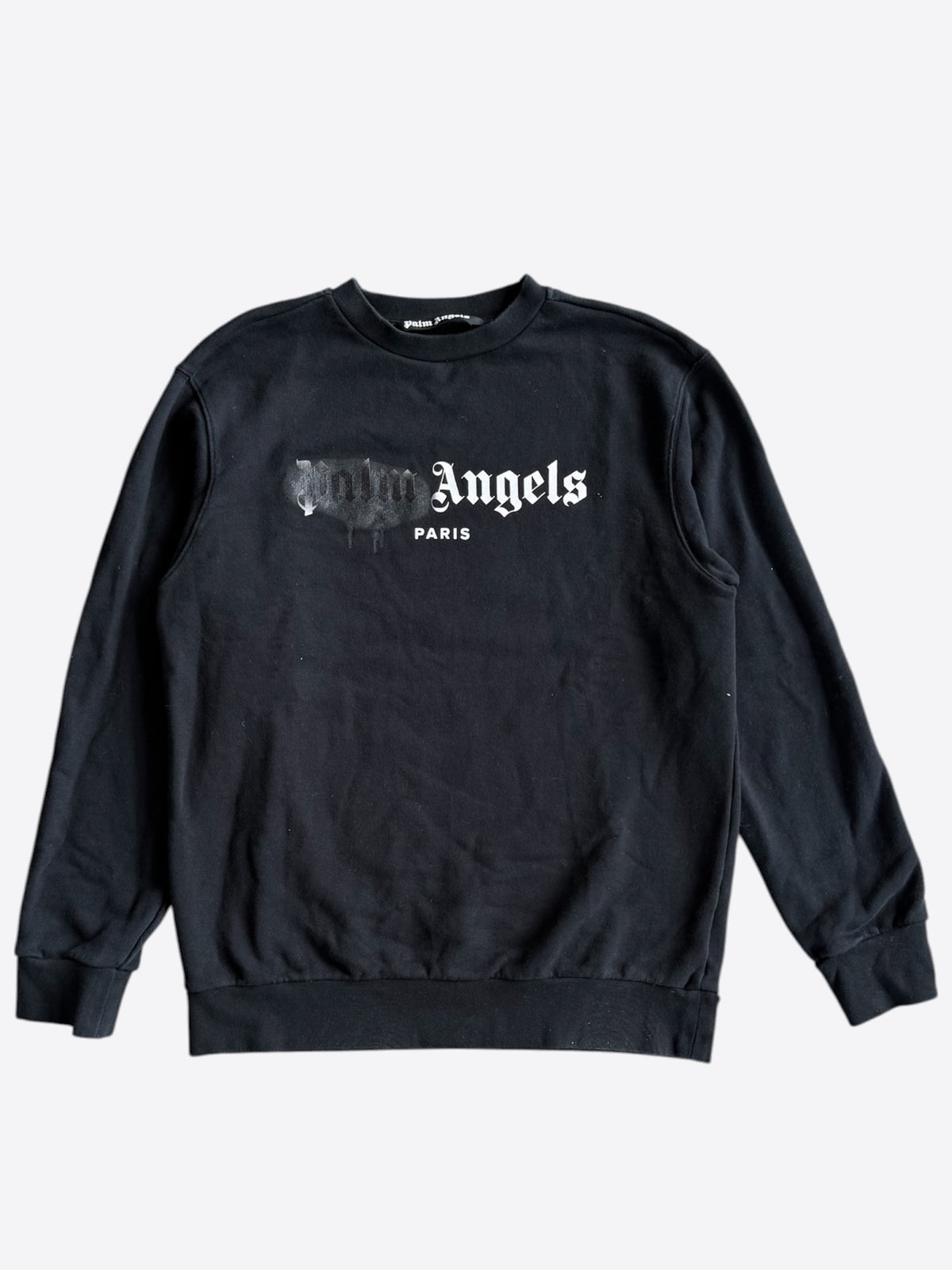 Palm Angels Black & White Cities Logo Sweater