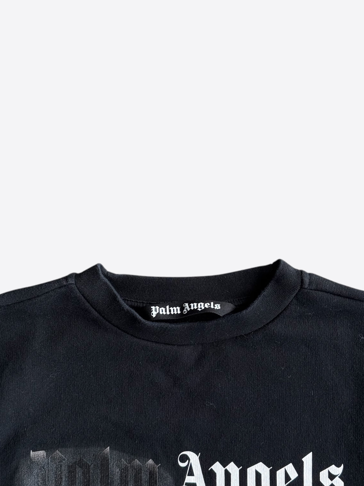 Palm Angels Black & White Cities Logo Sweater