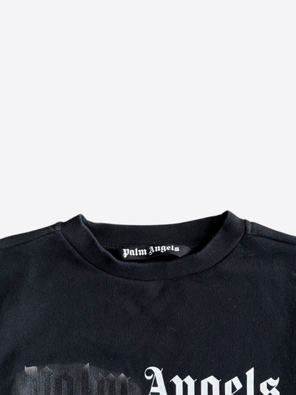 Palm Angels Black & White Cities Logo Sweater