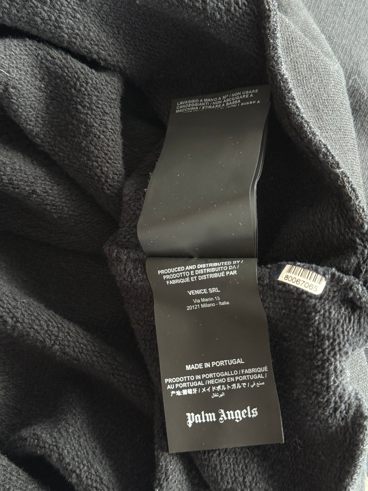 Palm Angels Black & White Cities Logo Sweater
