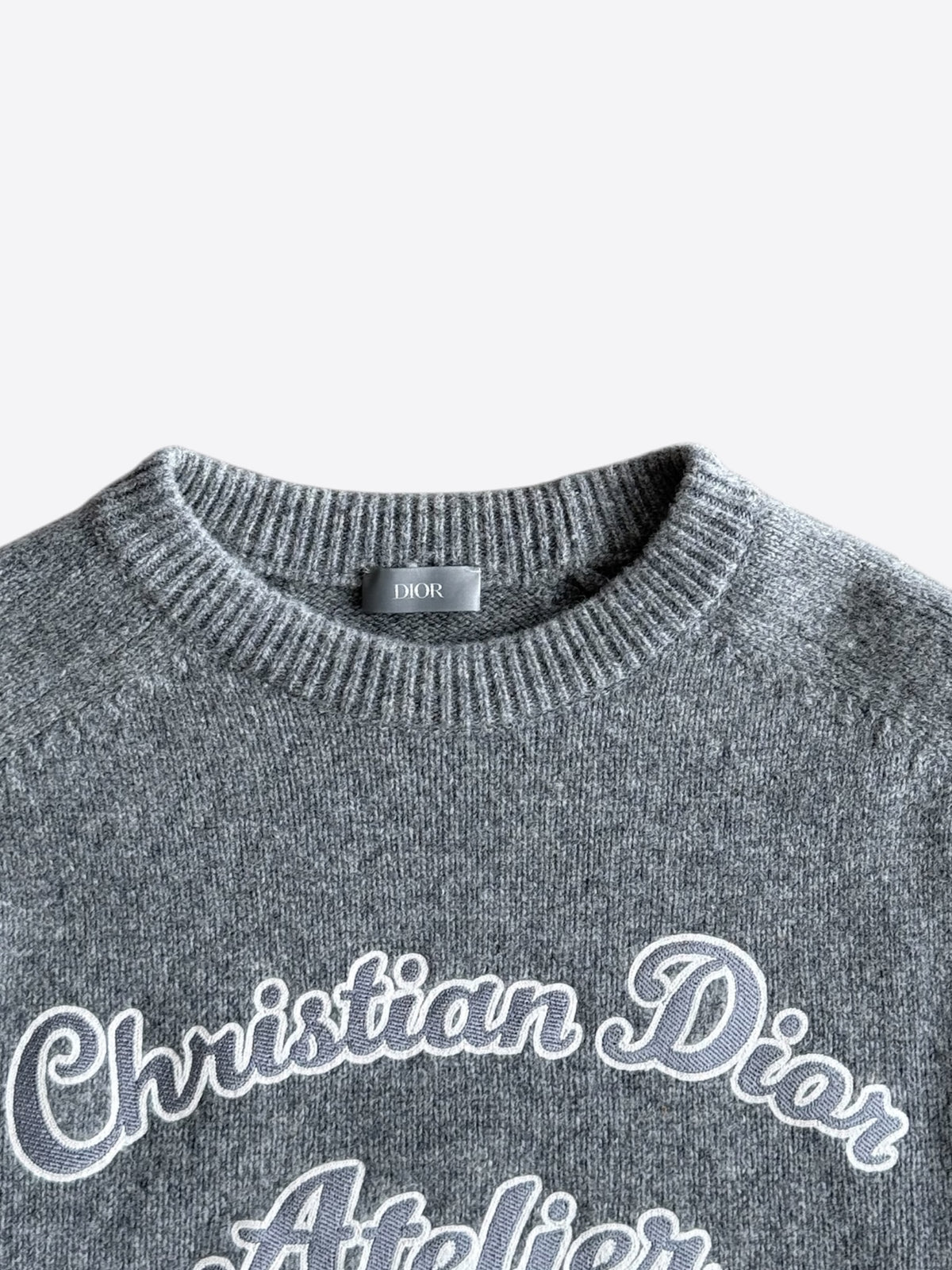 Dior Grey Atelier Wool Knitted Sweater