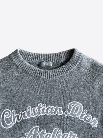Dior Grey Atelier Wool Knitted Sweater