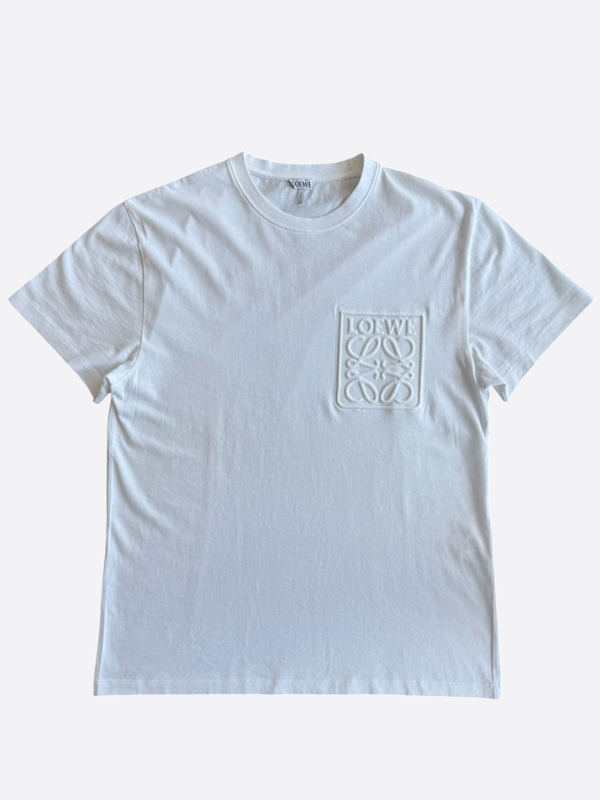 Loewe White Embroidered Anagram T-Shirt