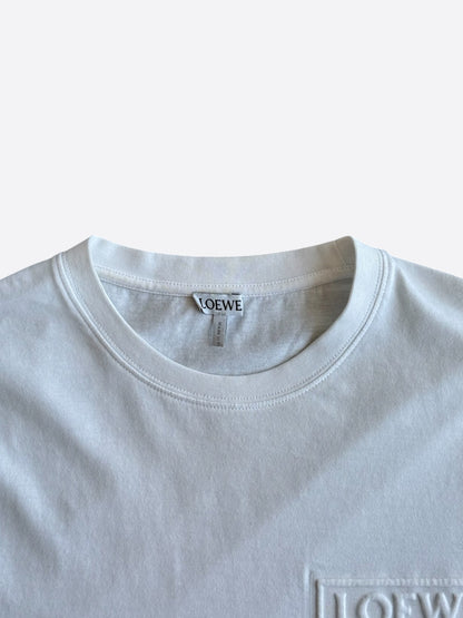 Loewe White Embroidered Anagram T-Shirt