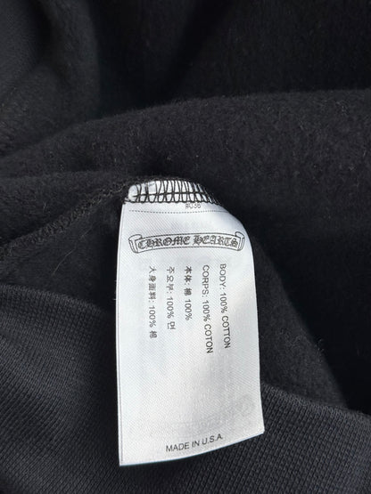 Chrome Hearts Black & Grey Cannes Exclusive Horseshoe Logo Hoodie