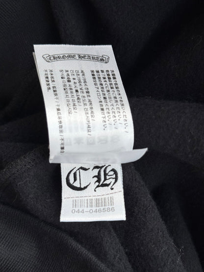 Chrome Hearts Black & Grey Cannes Exclusive Horseshoe Logo Hoodie