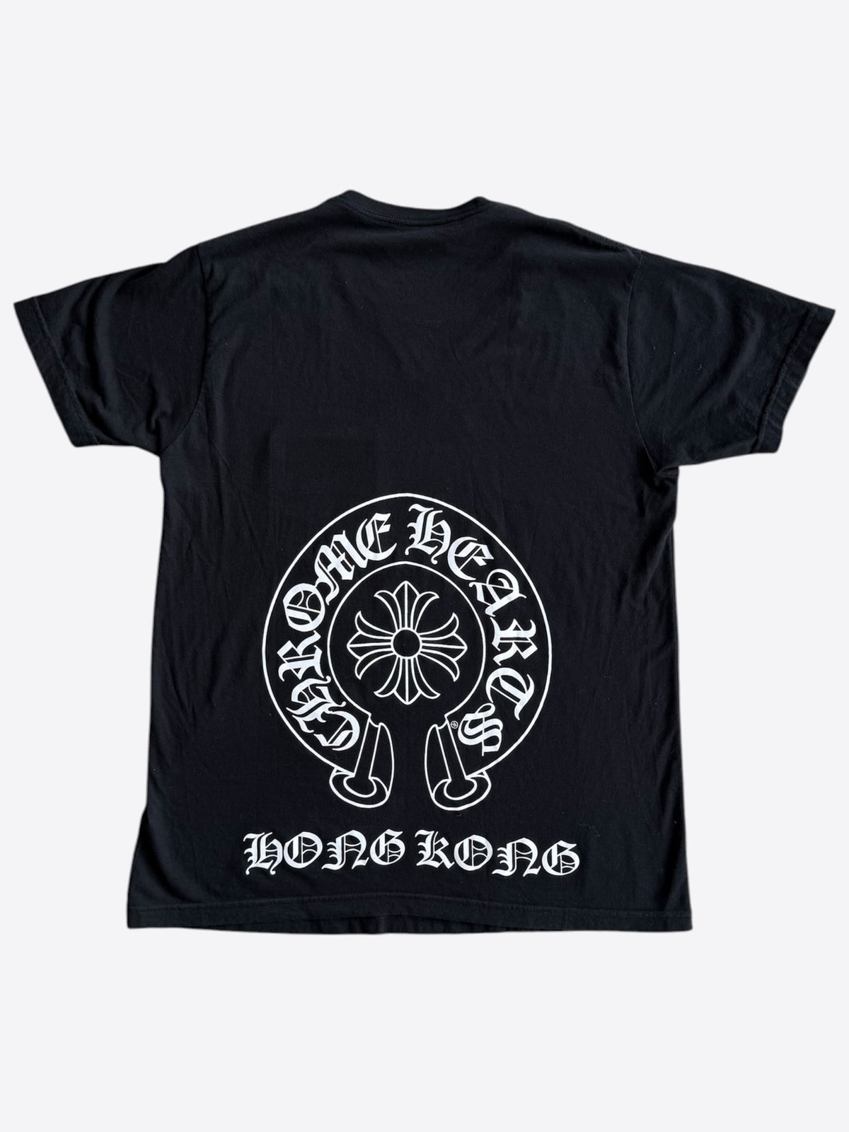 Chrome Hearts Black & White Hong Kong Exclusive Horseshoe Logo T-Shirt