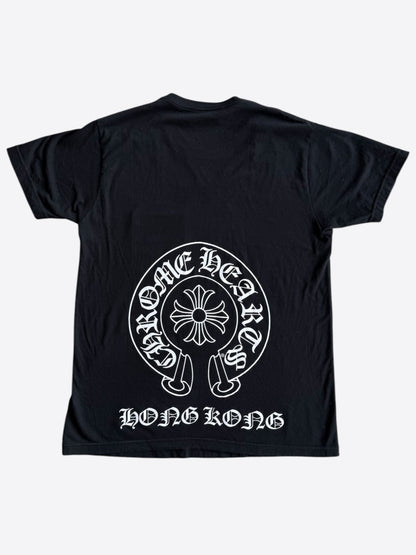 Chrome Hearts Black & White Hong Kong Exclusive Horseshoe Logo T-Shirt