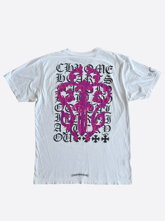Chrome Hearts White & Purple Dagger T-shirt