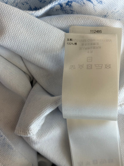 Louis Vuitton White & Blue Monogram Pique T-Shirt
