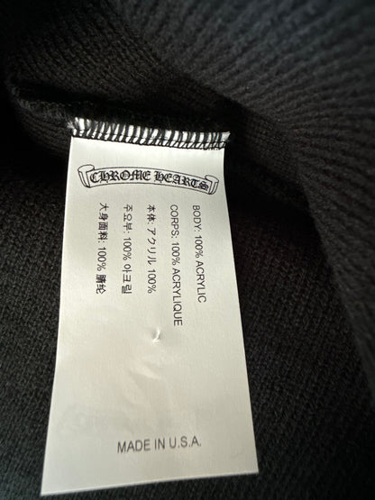 Chrome Hearts Black & White CH Embroidered Logo Beanie