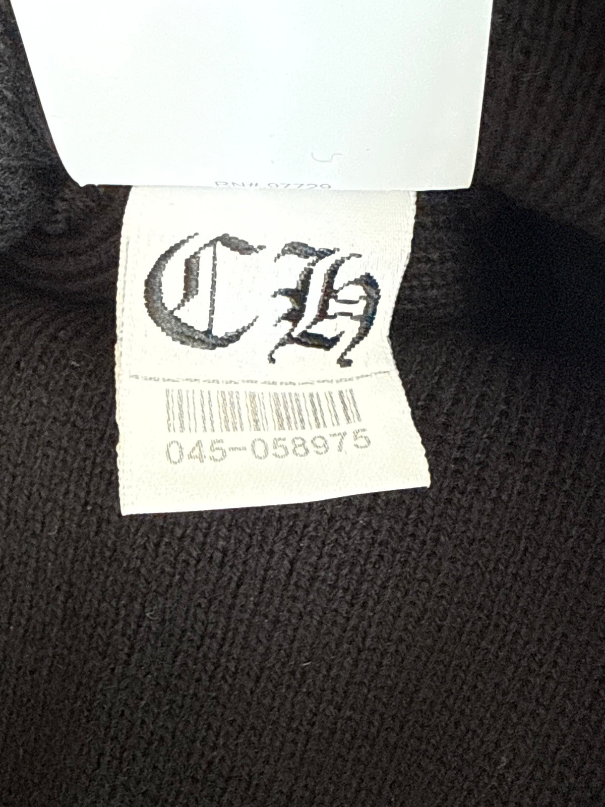 Chrome Hearts Black & White CH Embroidered Logo Beanie