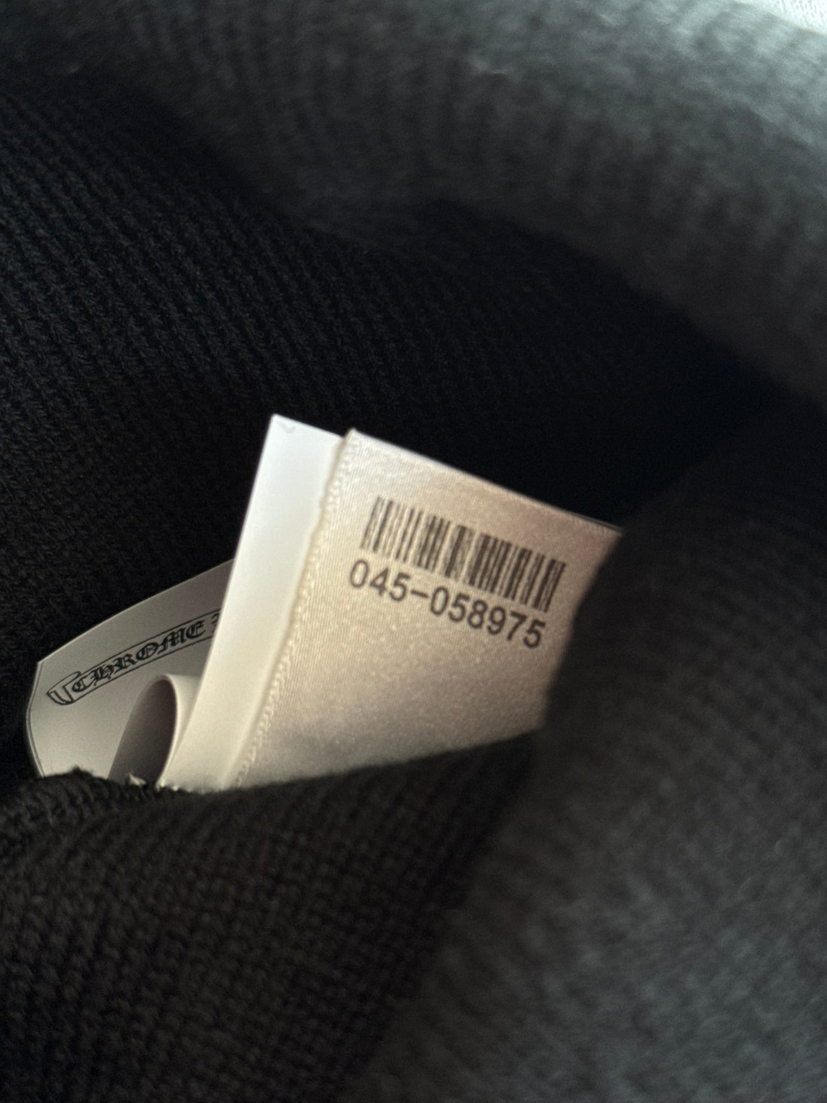 Chrome Hearts Black & White CH Embroidered Logo Beanie