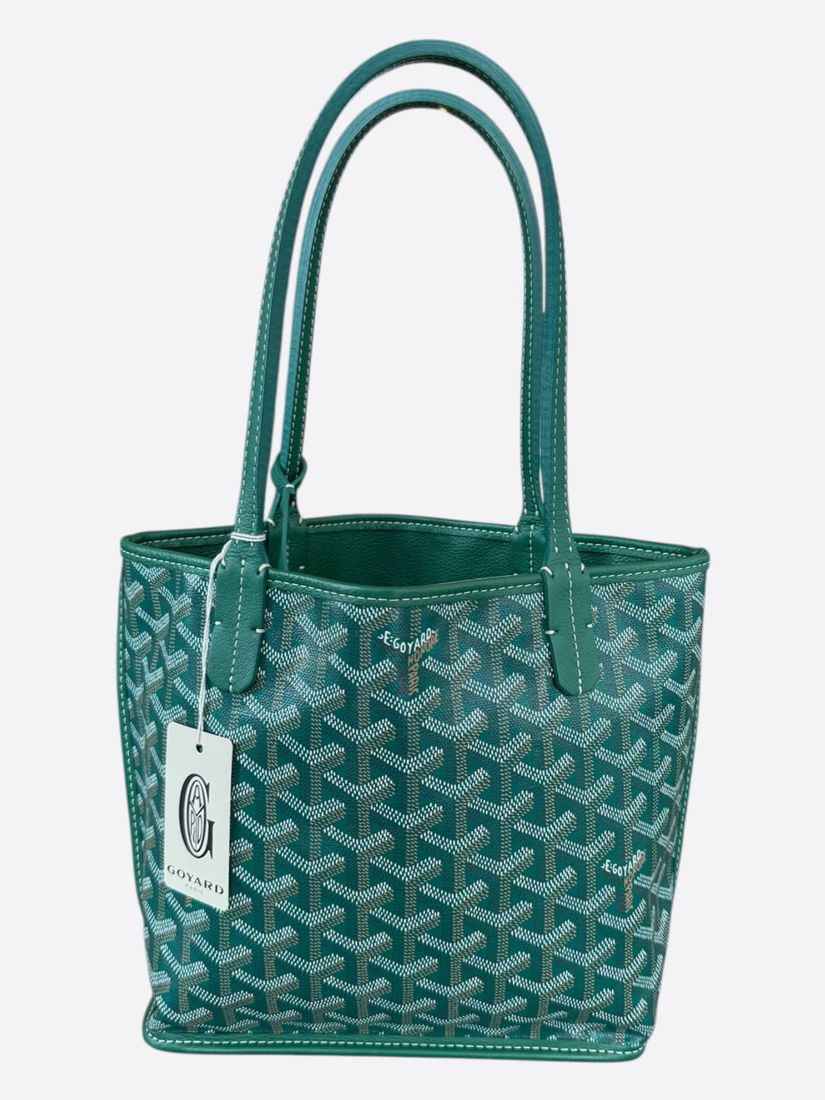 Goyard Green Anjou Tote Bag