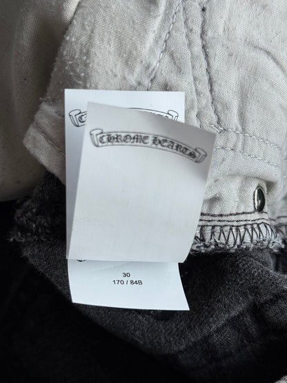 Chrome Hearts Levis Grey & Black Cross Patch Jeans