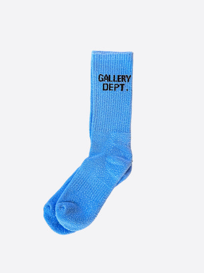 Gallery Dept Blue & Black Logo Socks