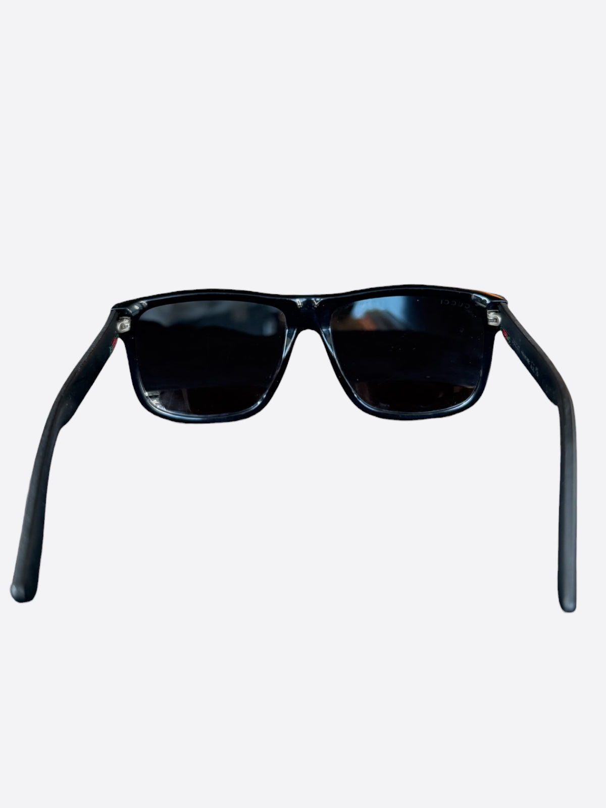 Gucci Black & Grey Stripe Sunglasses