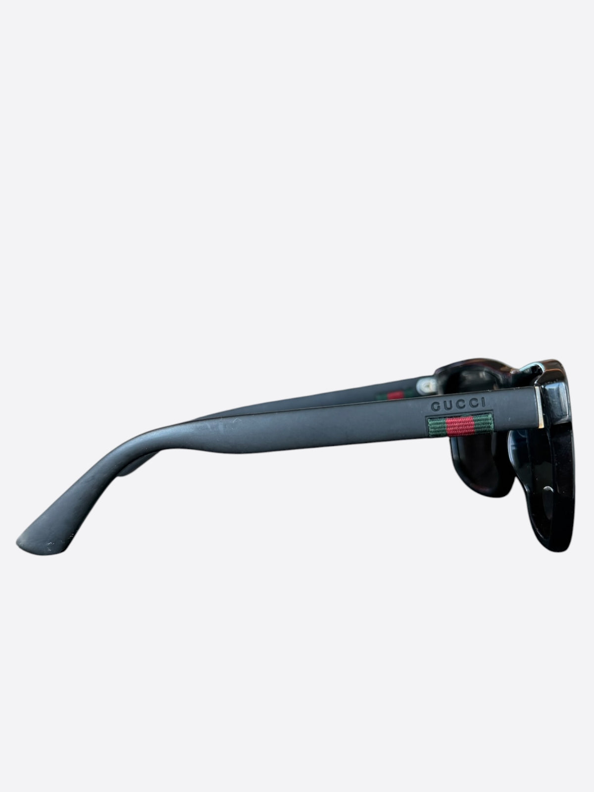 Gucci Black & Grey Stripe Sunglasses