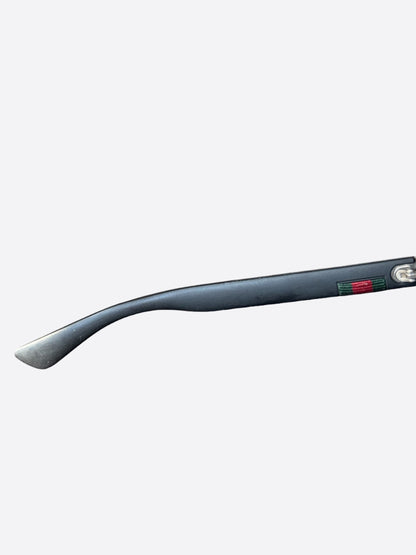 Gucci Black & Grey Stripe Sunglasses
