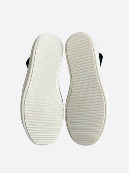 Rick Owens Black & White Leather Jumbo Lace High Top Sneakers